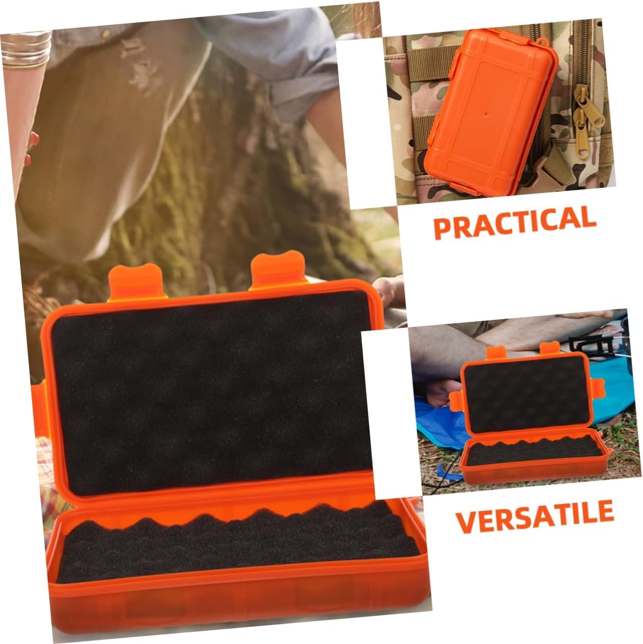 Unomor Box Survival Storage Box Capacity Tool Case Shockproof Organizer for Outdoor Use Sealed Design for