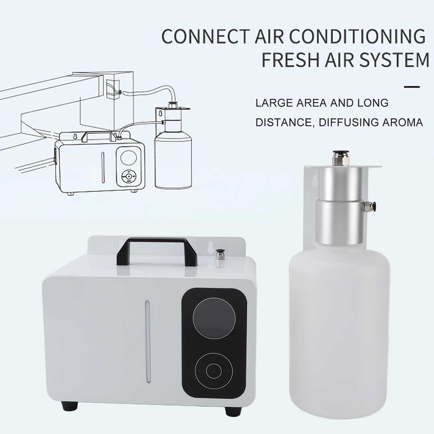 Smart Scent Air Machine, 2000ml Large Area Aromatherapy Diffuser Essential Oil Scent Diffuser with Smart App Control for Hotel Home Spa Office (US Plug 110V)
