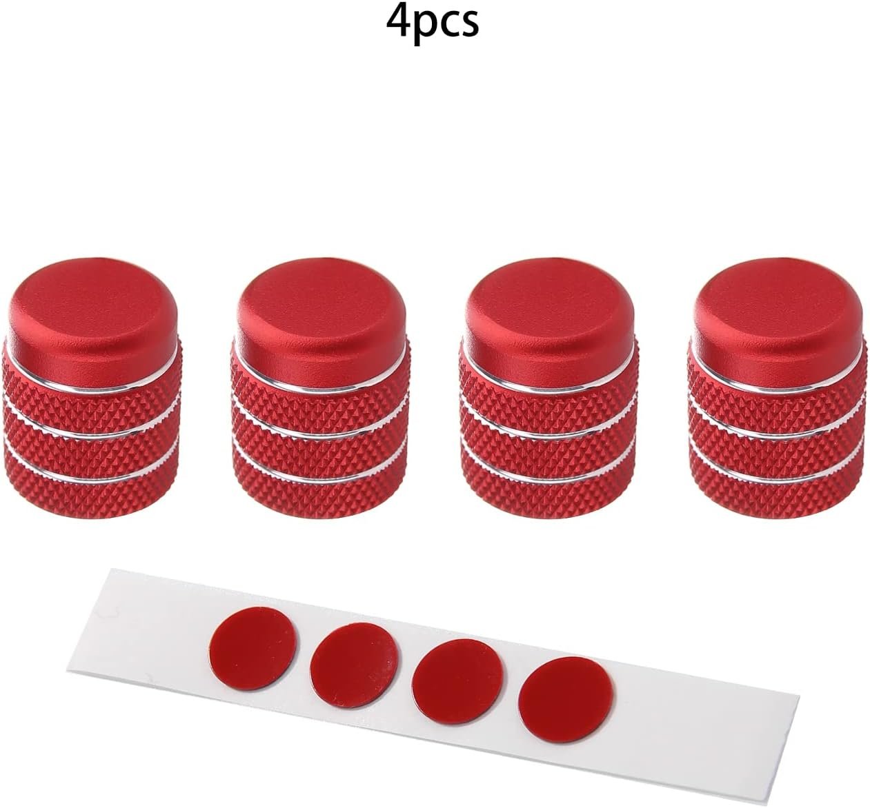 CKE 4pcs Compatible with Honda Civic CRV 2025 2024 2023 Accessories Car Center Console Cover Air Vent knob Caps Interior Decoration Cover Trims -Red