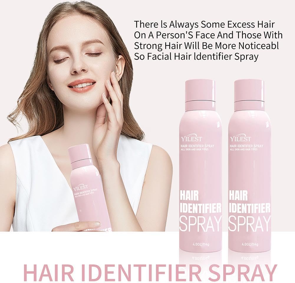 Hair Identification Spray, Face Shaving Powder Spray for Women, Hair Identifier Spray for Face Shaving, Dermaplaning Spray Powder for Facial Hair, Face Dermaplaning Tool Kit for Skin Care