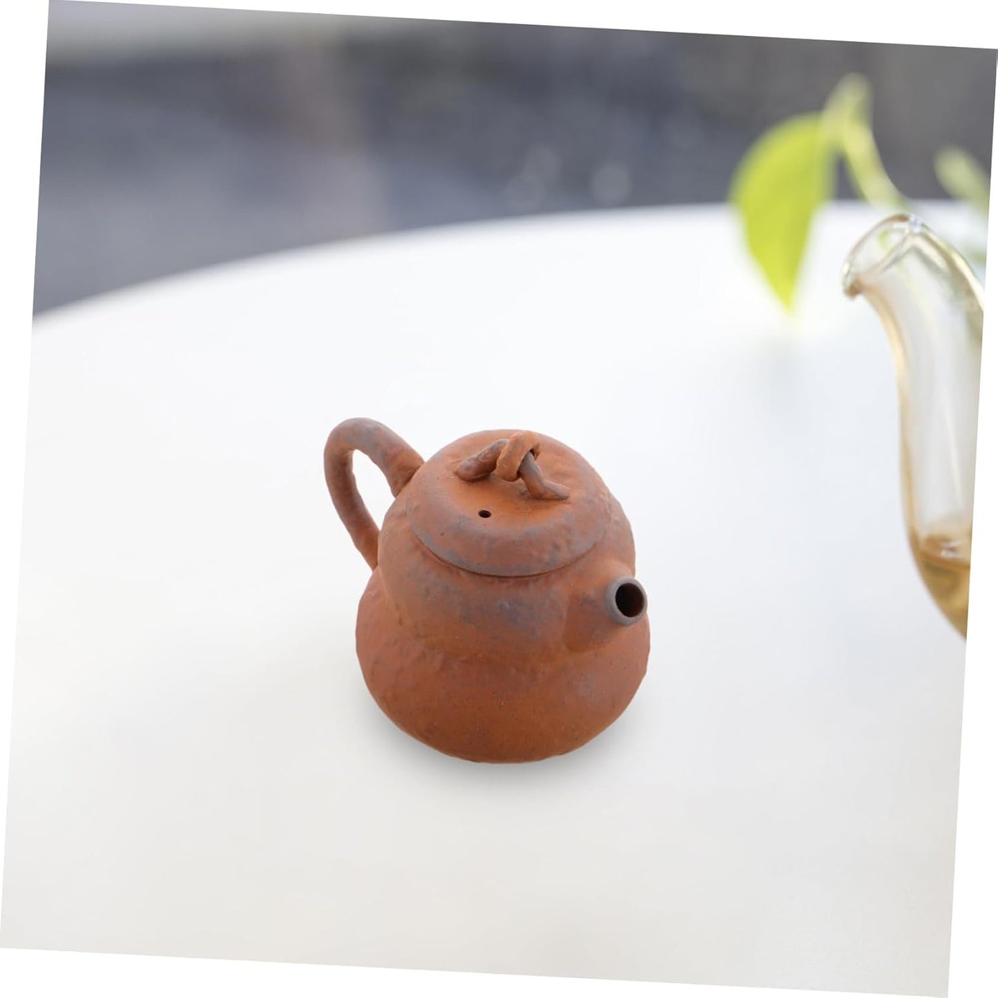 Mikinona Traditional Chinese Gourd Tea Pot Ceramic Tea Pot Infuser Retro Vintage Stovetop Enamel Teapot