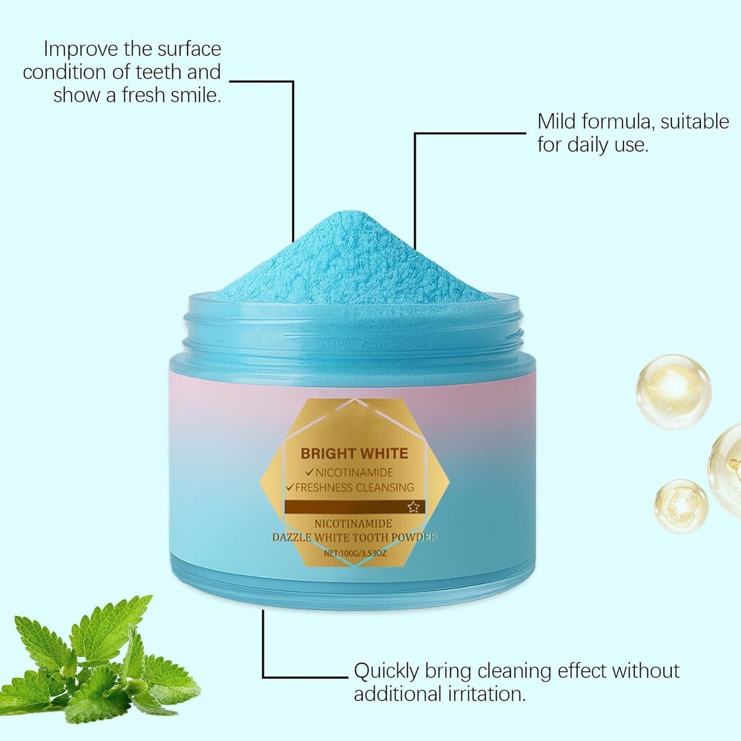 Polvere Di Minerali Per Catering - Polvere Dentale Da 100 G Con Effetto Sbiancante | Care Orale Naturale Della Polvere Di Carbone | Igiene Orale | Pulizia Per Bambini E Anziani Adulti