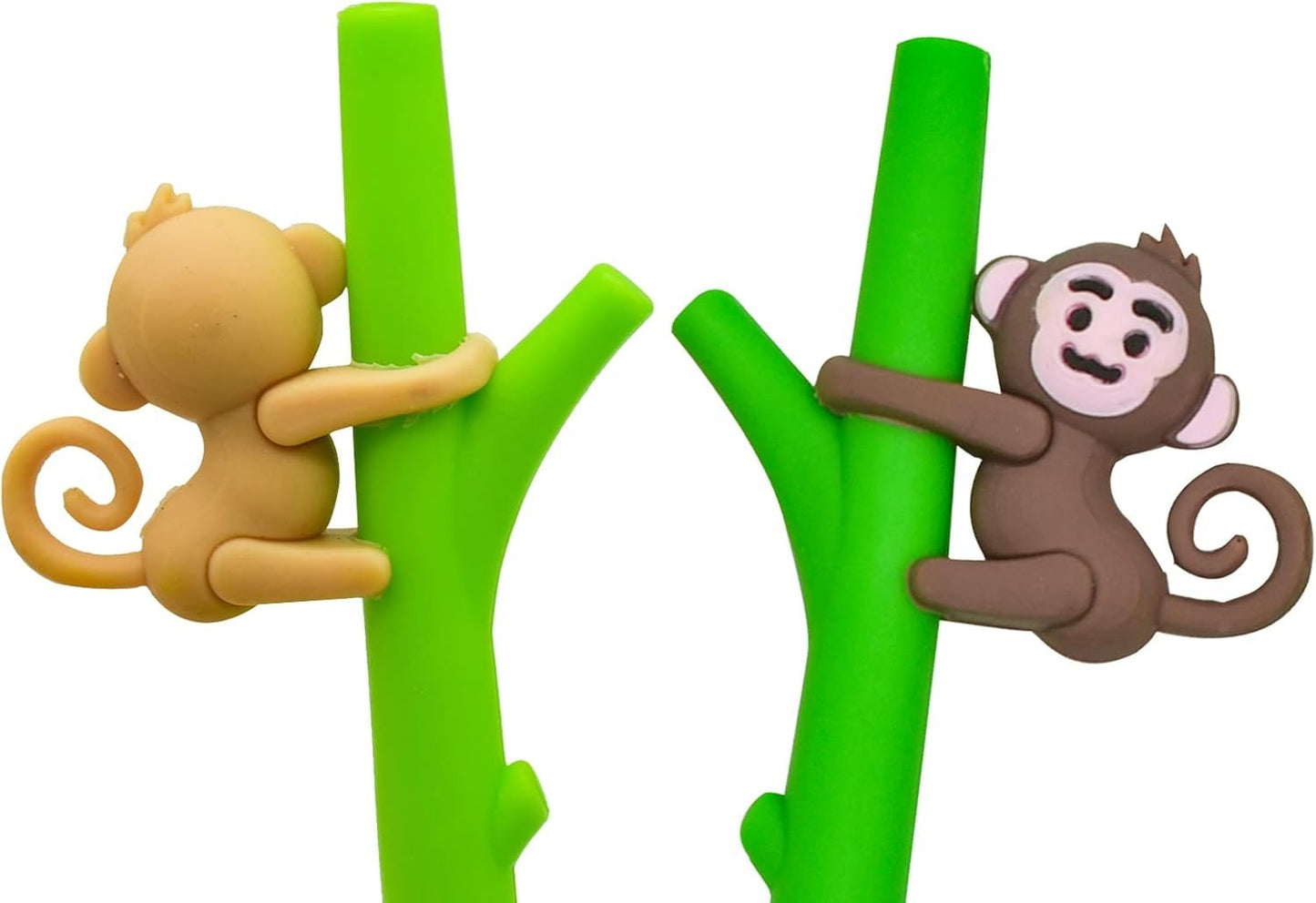Maydahui 12PCS Tree Climbing Monkey Gel Pen Cute Cartoon Animal Pens Soft Silicone Black Ink for Boys Office School Stationery Supplies