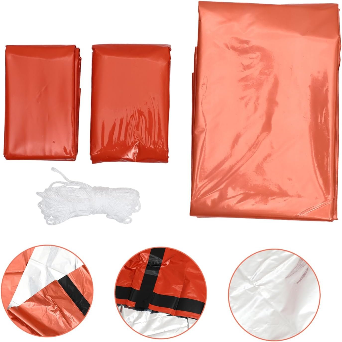 ibasenice Emergency Survival Thermal Blanket Tent for Outdoor Camping Lightweight and Compact Essential for Emergency Kits for Trail Running and Hiking