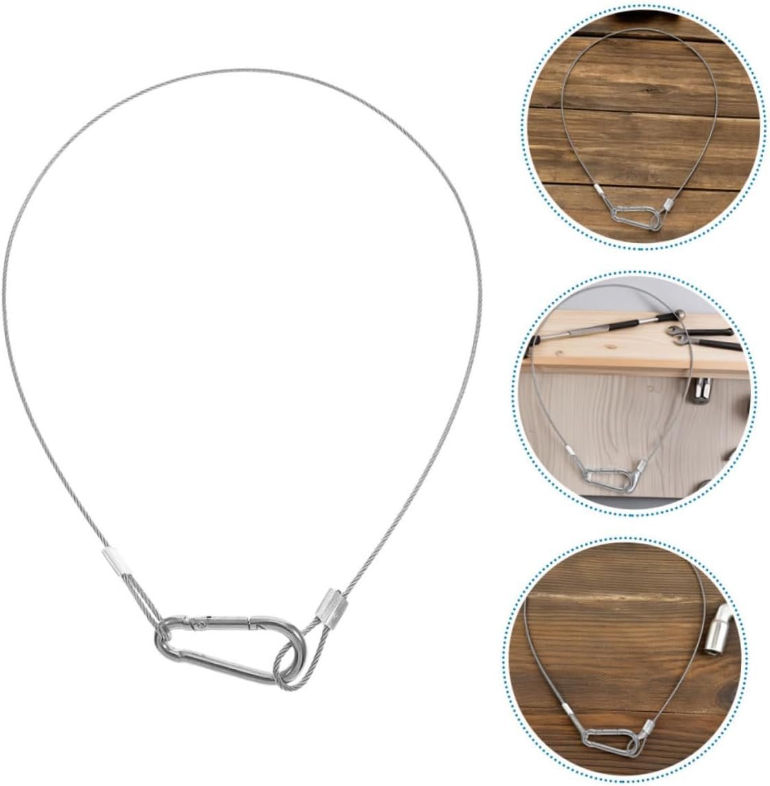 Ciieeo Adjustable Security Cable Buckle 4pcs Heavy Duty Cable Lock Luggage Lock Stage Lights Plant Lights 2.0mm 3.