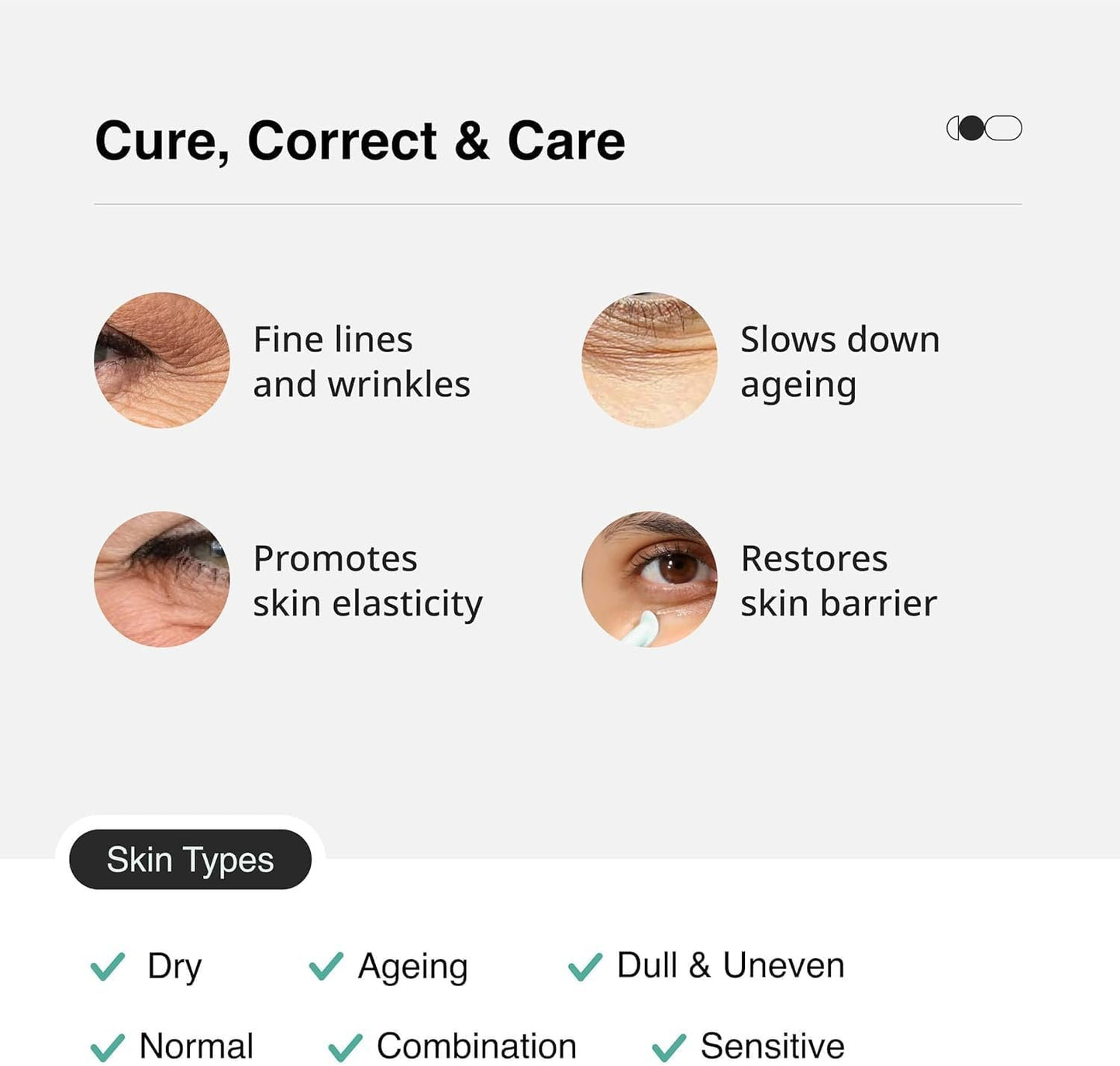 C..u..r..e.s.k.i.n. A.n.t.i. Aging Combo | Anti Aging Cream for Women | Collagen Boost Hyaluronic Acid Serum for Face | Under Eye Cream for Men and Women | Dark Circles Removal