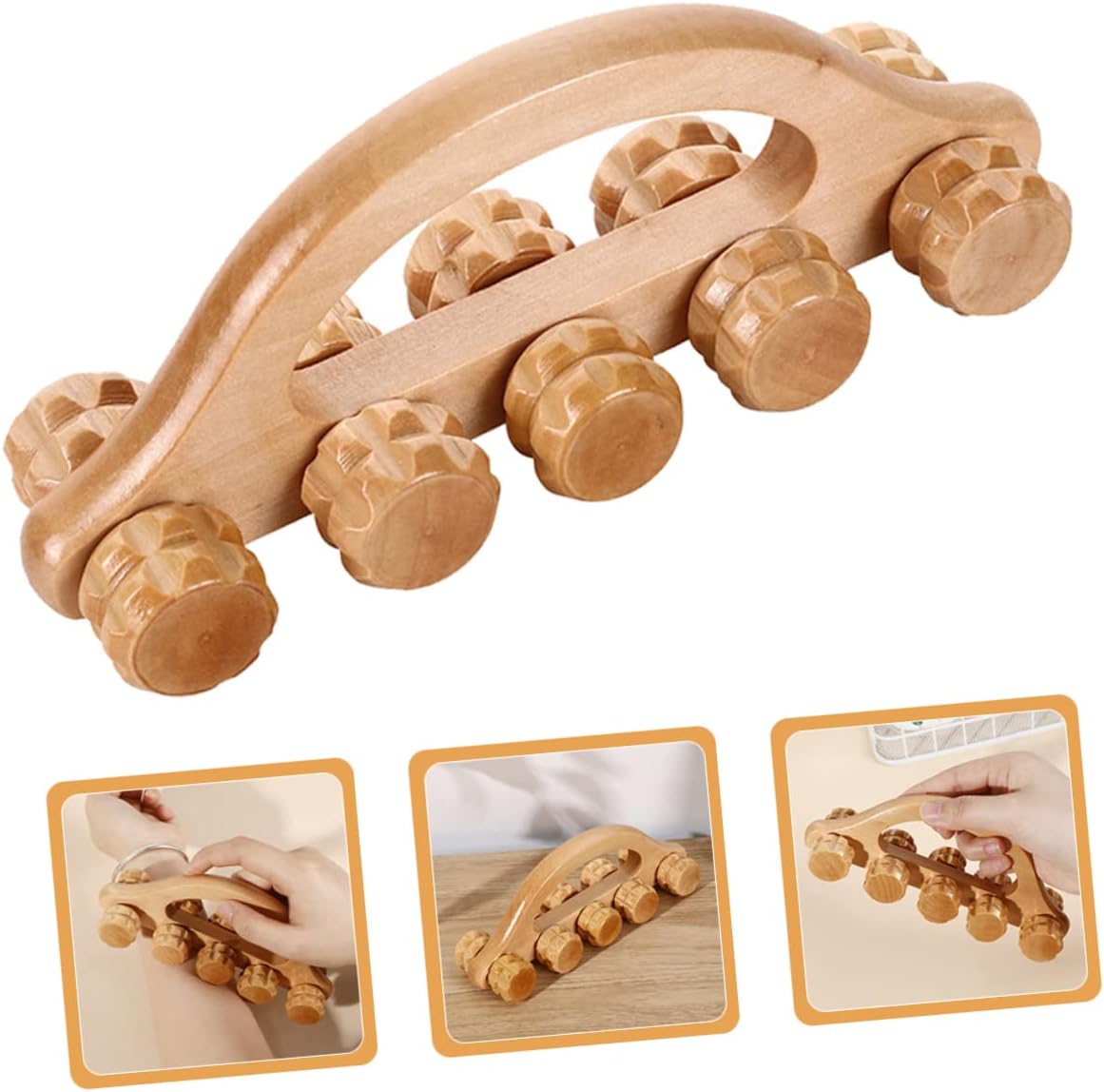 VALICLUD massaggiatore massaggiante manuale muscolare muscoli palla portatile massaggio a strumento manuale per massaggi accessori per massaggi tenuto in mano di legno