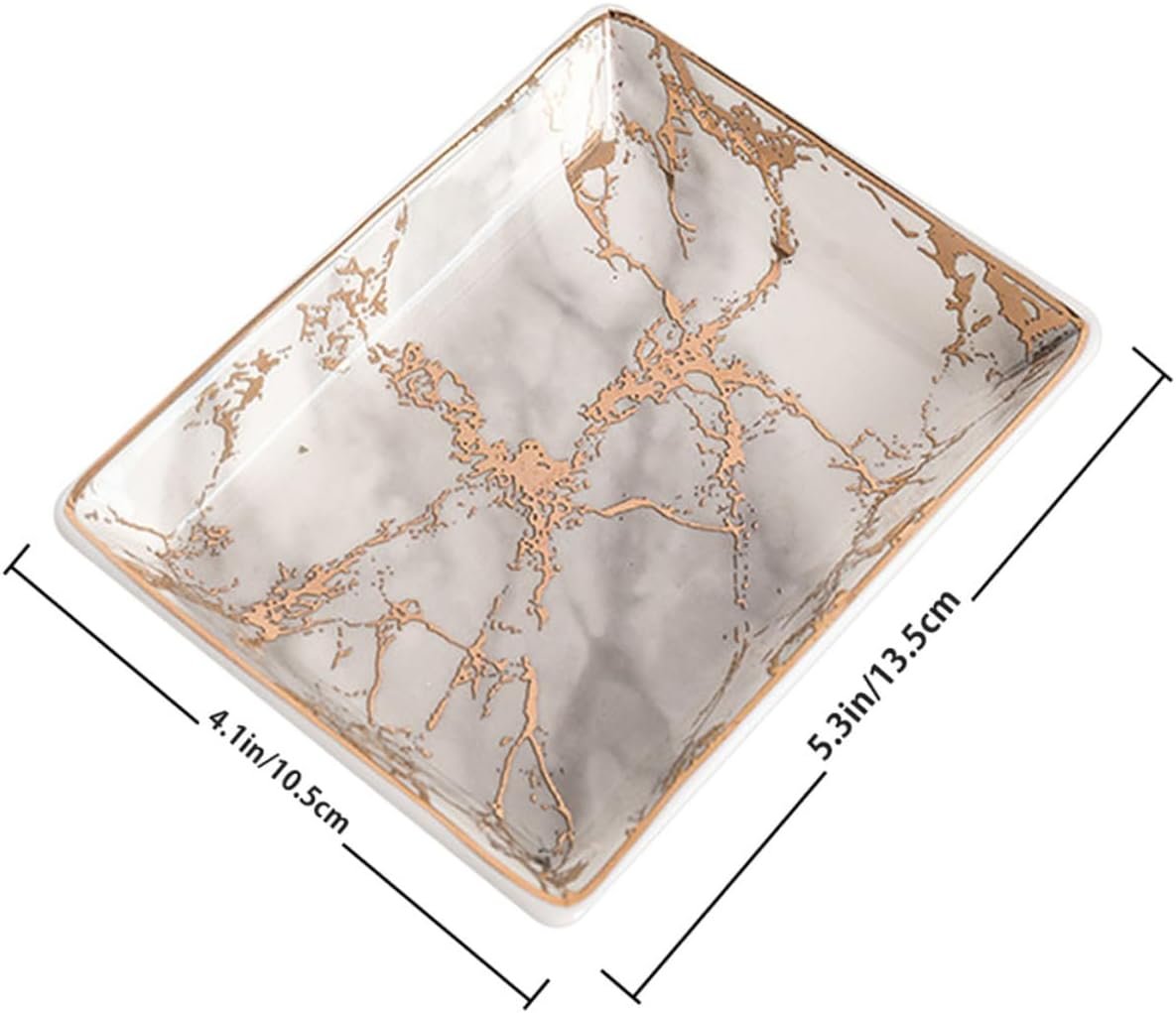 Holibanna Storage Plate Jewelry Tray Decoration Tray Decorative Trays Jewelry Display Plate Decorative Tray Desktop Decoration Ceramic Tray