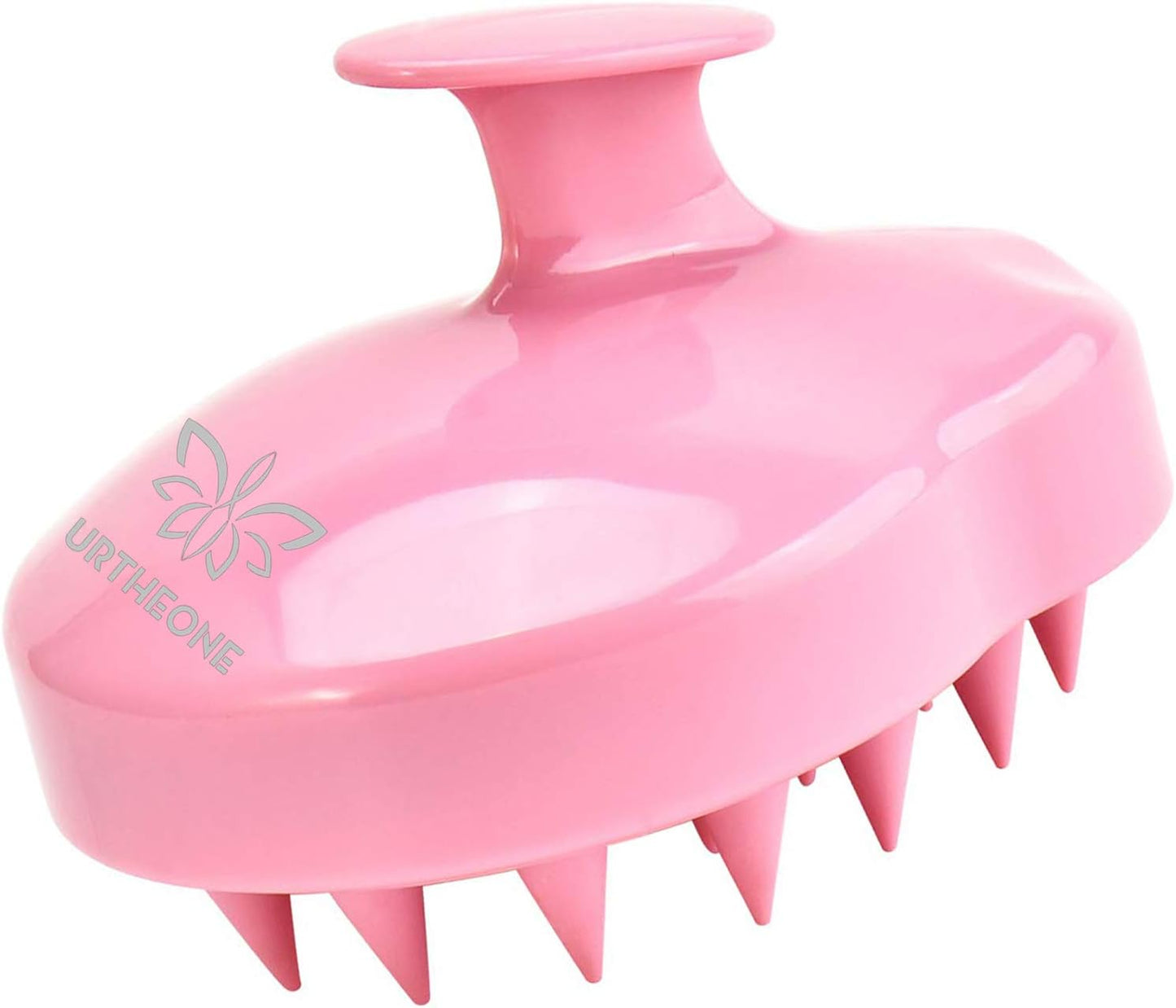 Soft Silicone Hair Scalp Massager Shampoo Brush for Wet Dry Oily Curly Straight Thick Thin Rough Long Short Natural Men Women Kids Pets Hair Care Tools(Pink