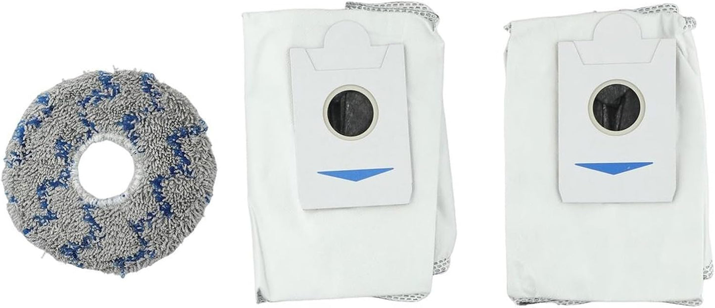 T20/X1 Cleaning Essentials 8 Dust Bags and 4 Mop Pads Designed for Effective Dirt Removal and Floor Protection (Blue)