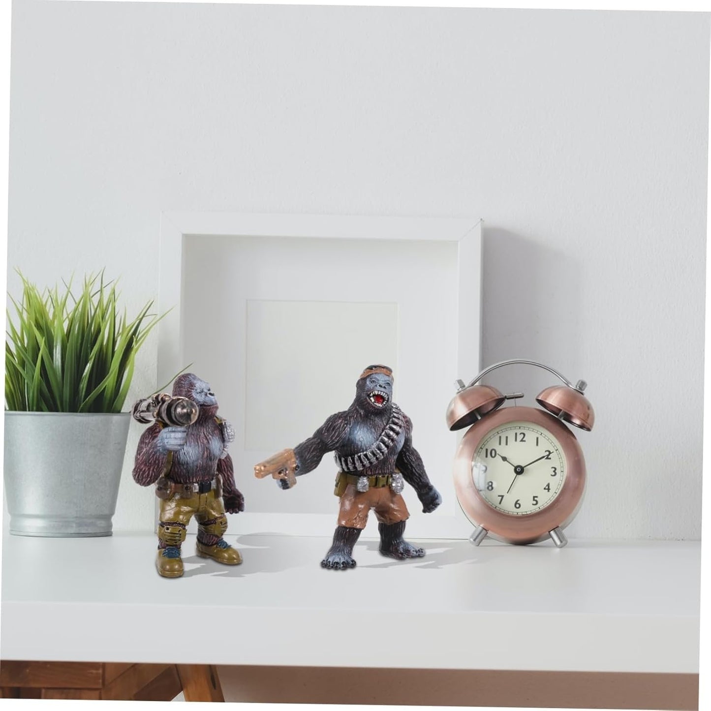 PRETYZOOM 1 Set Orango Giocattolo Gadget Casa Brainer Toys Oggettistica Casa Ornamento Animale Adorabile Animale Decorazione Animale Mini Animale Plastica Black 2 Pz