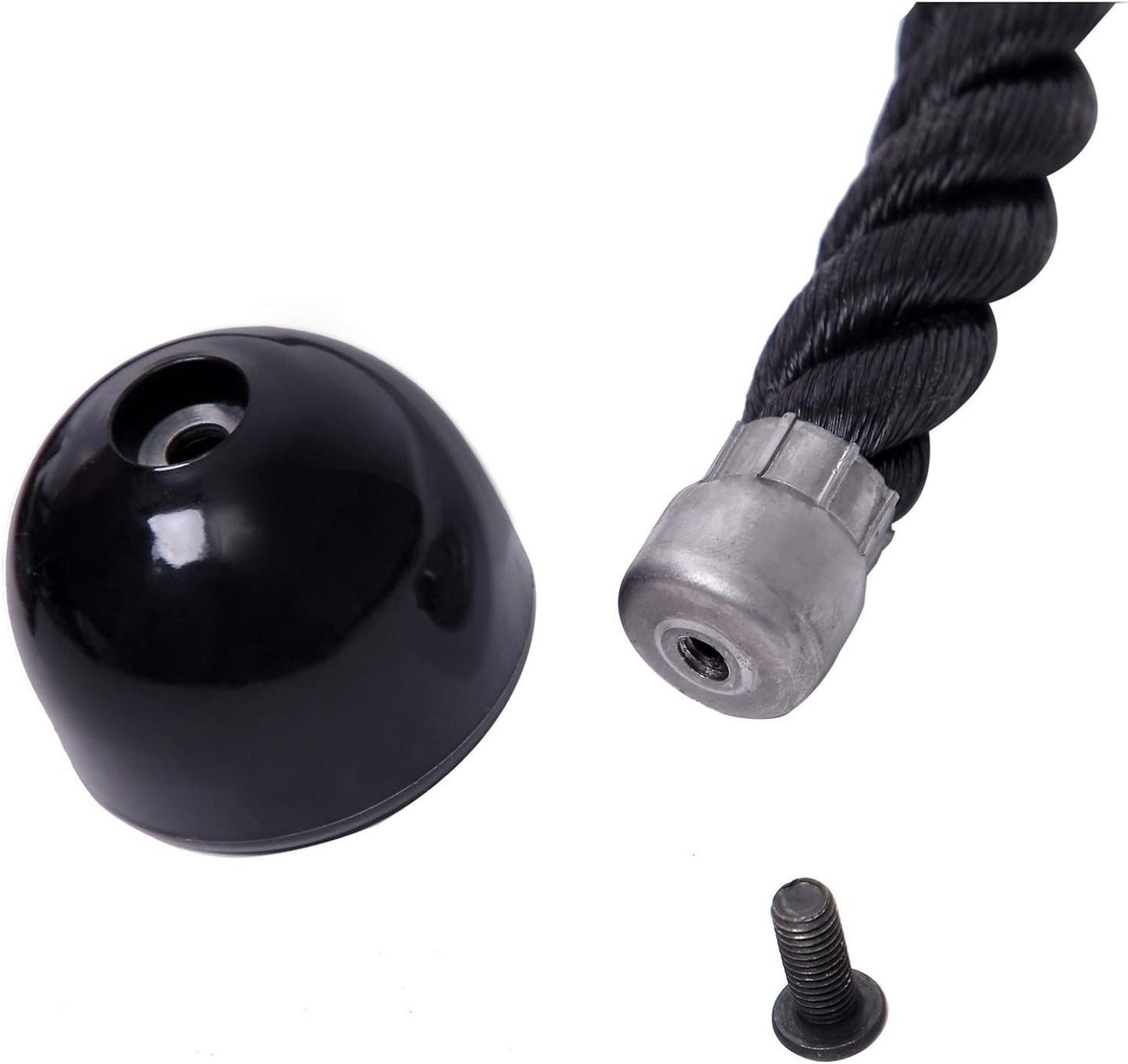 KYLIN SPORT 27" Tricep Rope Pull Down Sport Gymmastic Exercise Machie Cable Attachment Heavy Duty Nylon Rope Easy to Grip & Non Slip