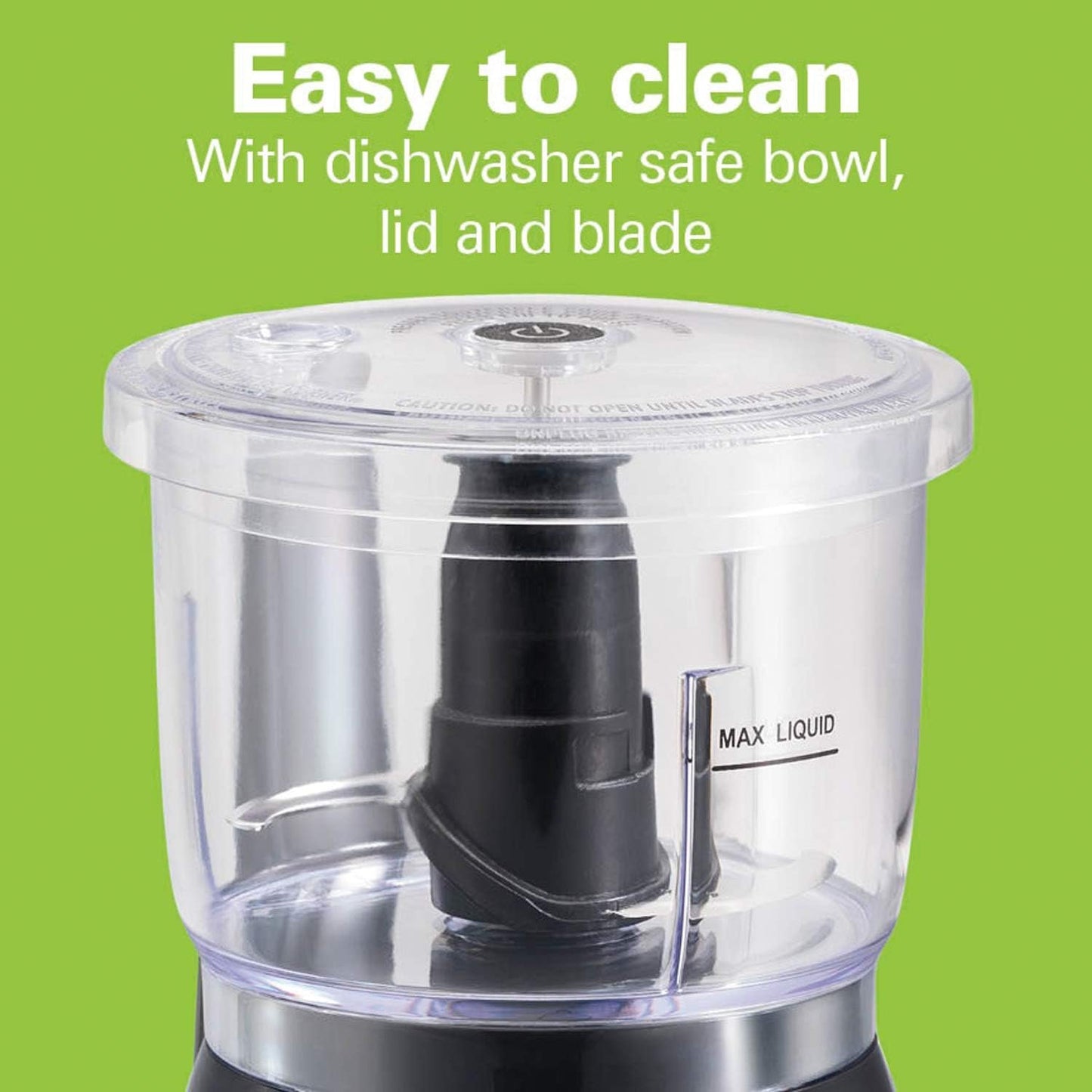 Hamilton Beach Electric Vegetable Chopper & Mini Food Processor, 3-Cup, 350 Watts, for Dicing, Mincing, and Puree, Black (72850G)