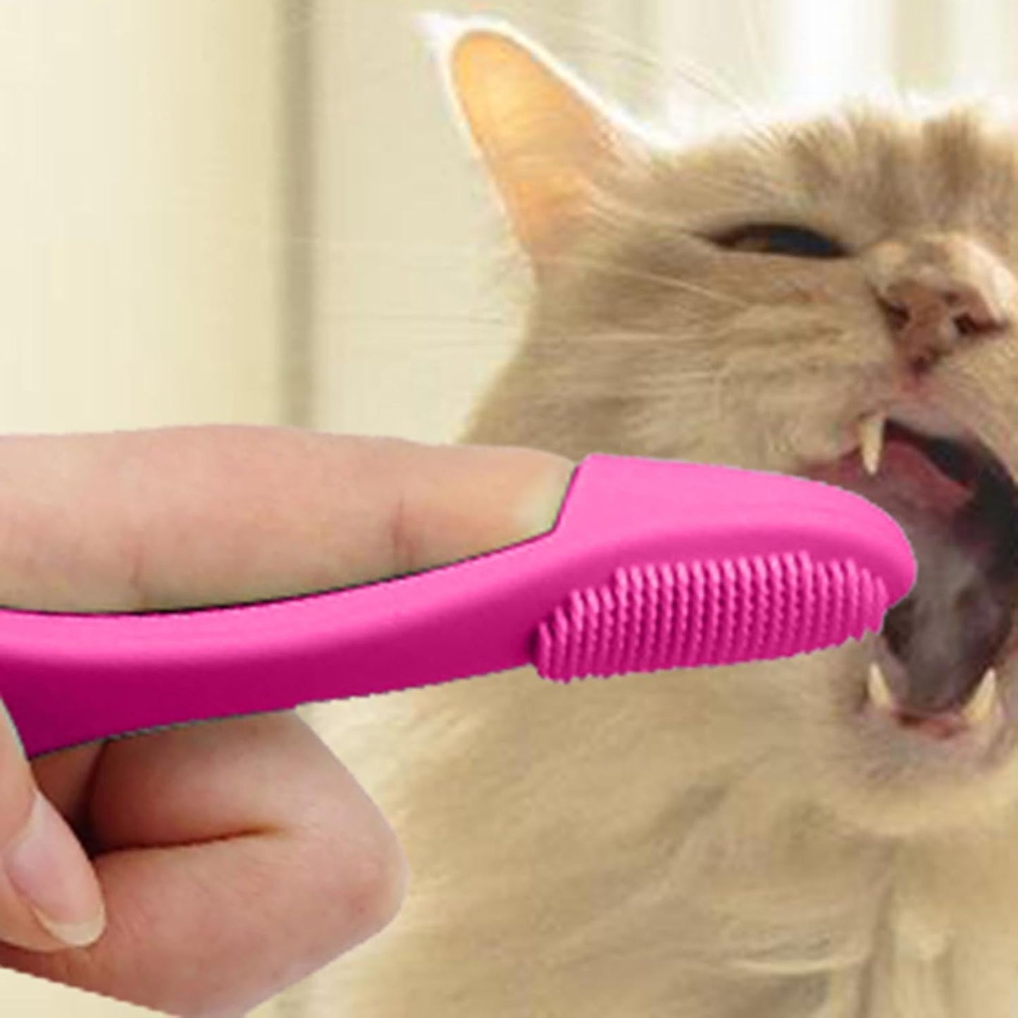 Cat Chin Brush Soft Silicone Grooming Tool, Finger Pet Supplies Cleaning Scrubber, Non-Slip Multifunctional Cat And Dog Groomer For Comfort And Massage, Easy To Clean Pet & Maintain Hygiene
