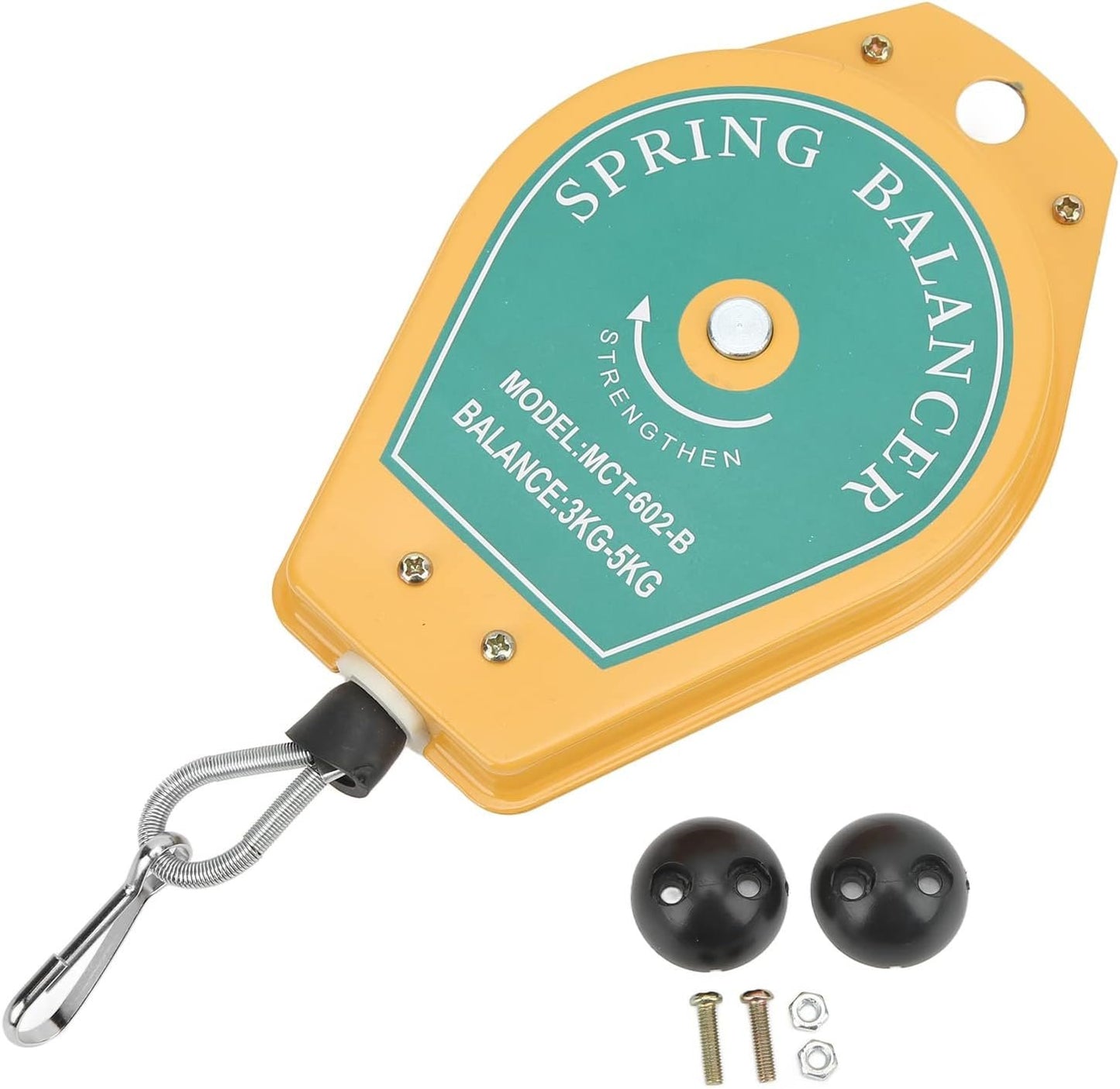 Spring Balancer, 3 to 5Kg Load Small Multi Function Retractable Spring Balancer Strong Bearing and Safe Tool Fixtures Holder Hanging with Safety Device for Assembly Lines