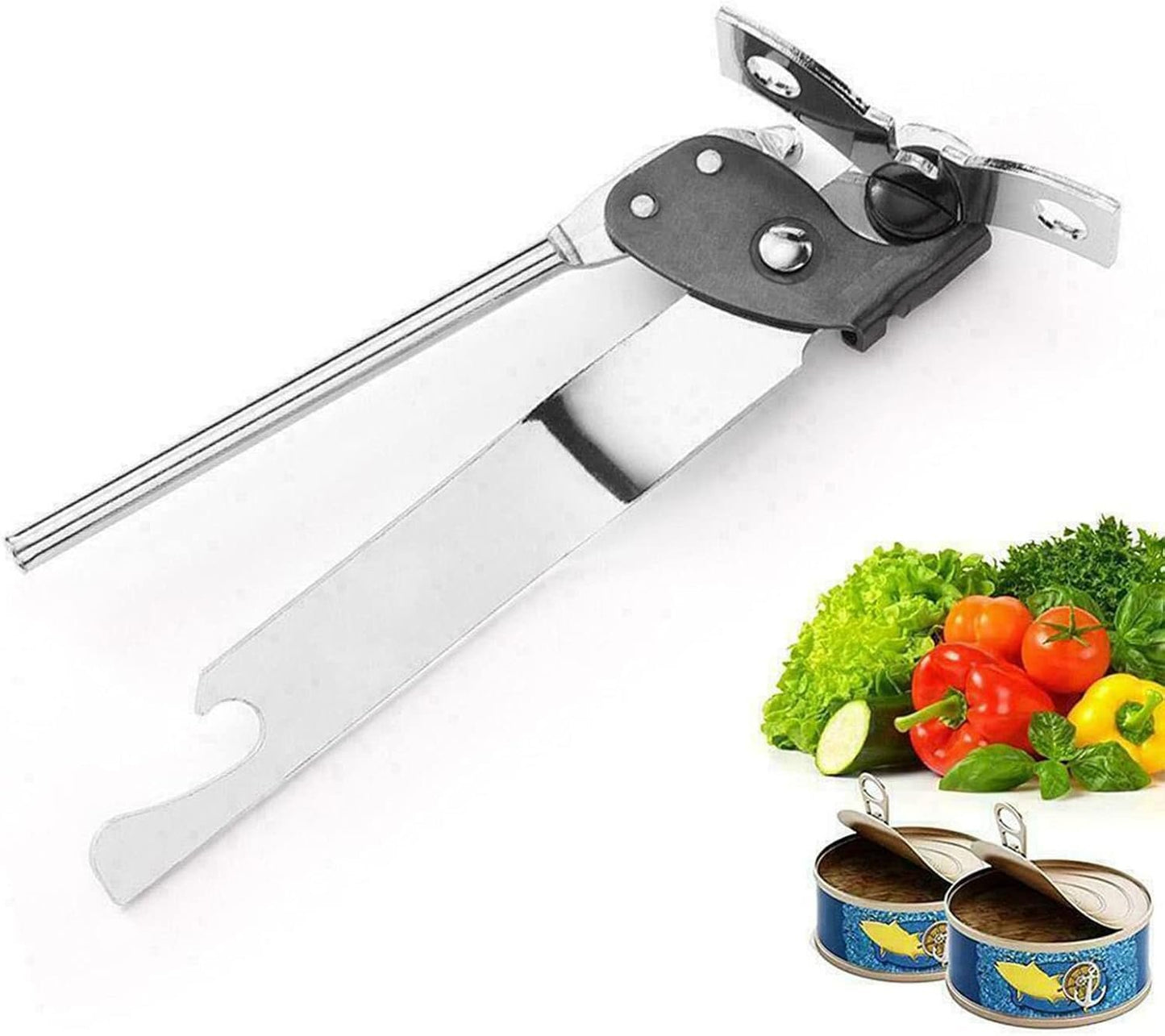 Manual Can Opener Kitchen Tools DIY Can Opener Side Gadgets Cordless Bottle Opener (as shown, One Size)