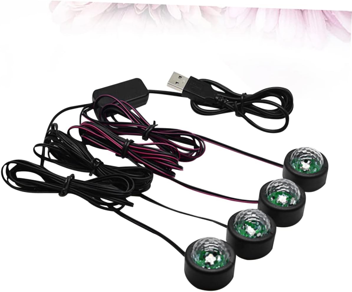FUNOMOCYA USB Powered Car Led Lighting Lamp Voice Control for Car Decoration and Night Ambience