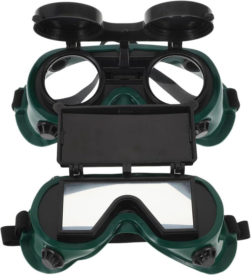 Veemoon 2Pcs Flip up Welding Safety Goggles, Welding Protective Glasses Oxy-Acetylene Shade Working Goggles Torching Protections Glasses for Lab Welding Soldering and Metal Cutting