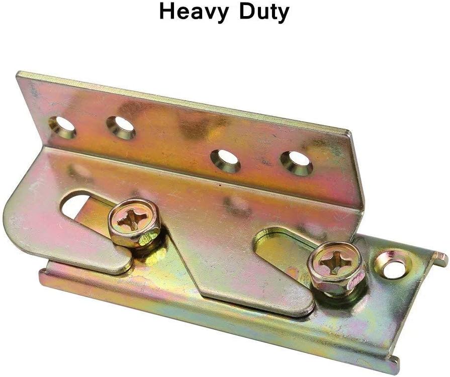 KASUNEN Bed Rail Brackets - Bed Rail Fittings - Heavy Duty Non-Mortise - Set of 4 (Screws Included)