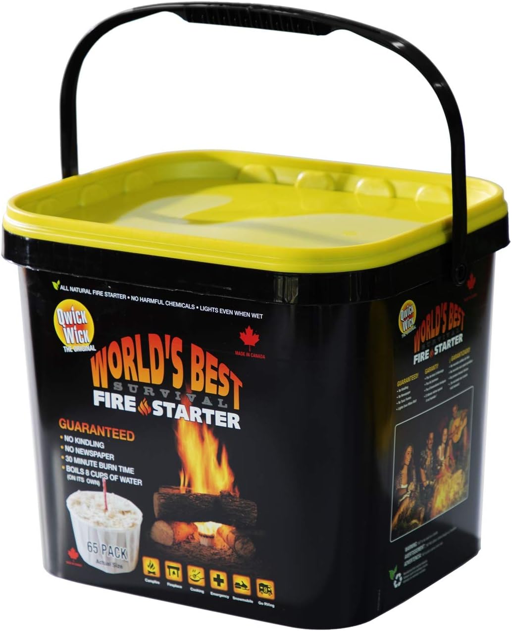 Fire Starters - Great for Fireplace, Wood Stoves, Camp Fire - 100% Natural - Made in Canada