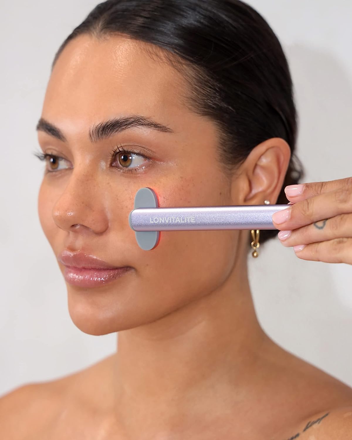 Pro LED 5-in-1 Dual Colour Facial Wand with Red and Blue light Therapy. Microcurrent Facial Device Anti-Ageing. Skincare tool for your natural radiance