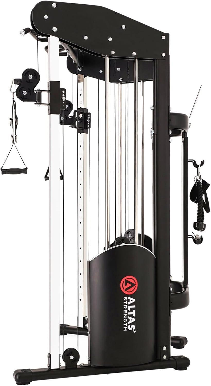 ALTAS Strength 3073 Function Home Gym Machine Pulley System Trainer Exercise Light Commercial Fitness Equipment 2000 Lbs Cable Included Accessories