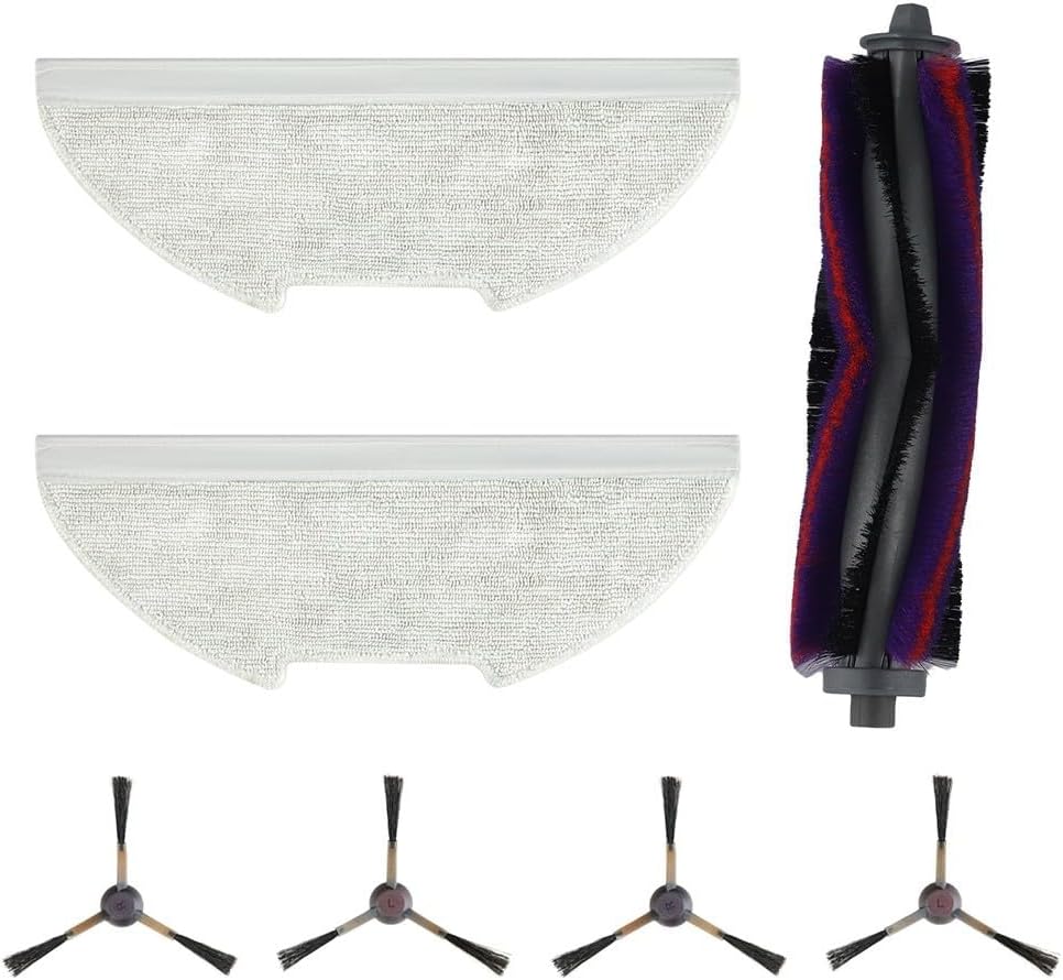 For Eureka E20 Plus Robotic Cleaning Essentials Complete Set of Main Roller, Side Brushes and Mop Pads