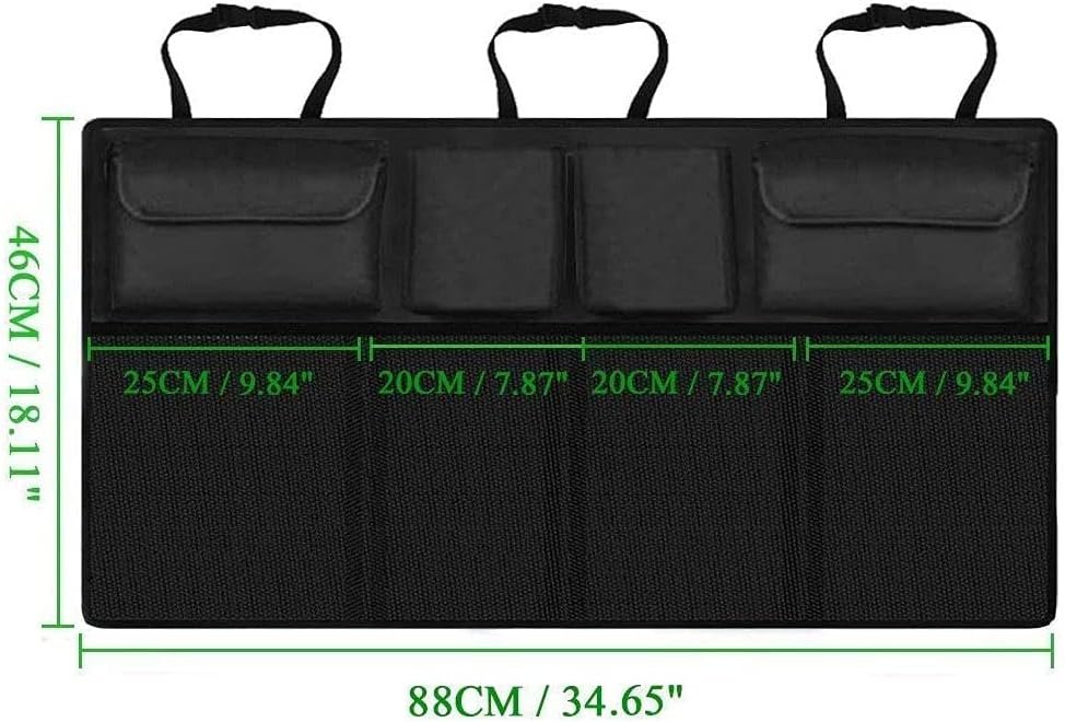 Car Trunk Organizer, Backseat Hanging Organizer with 8 Large Storage Bag -Trunk Organizer for SUV,Truck, Van -Your Space Saving Expert