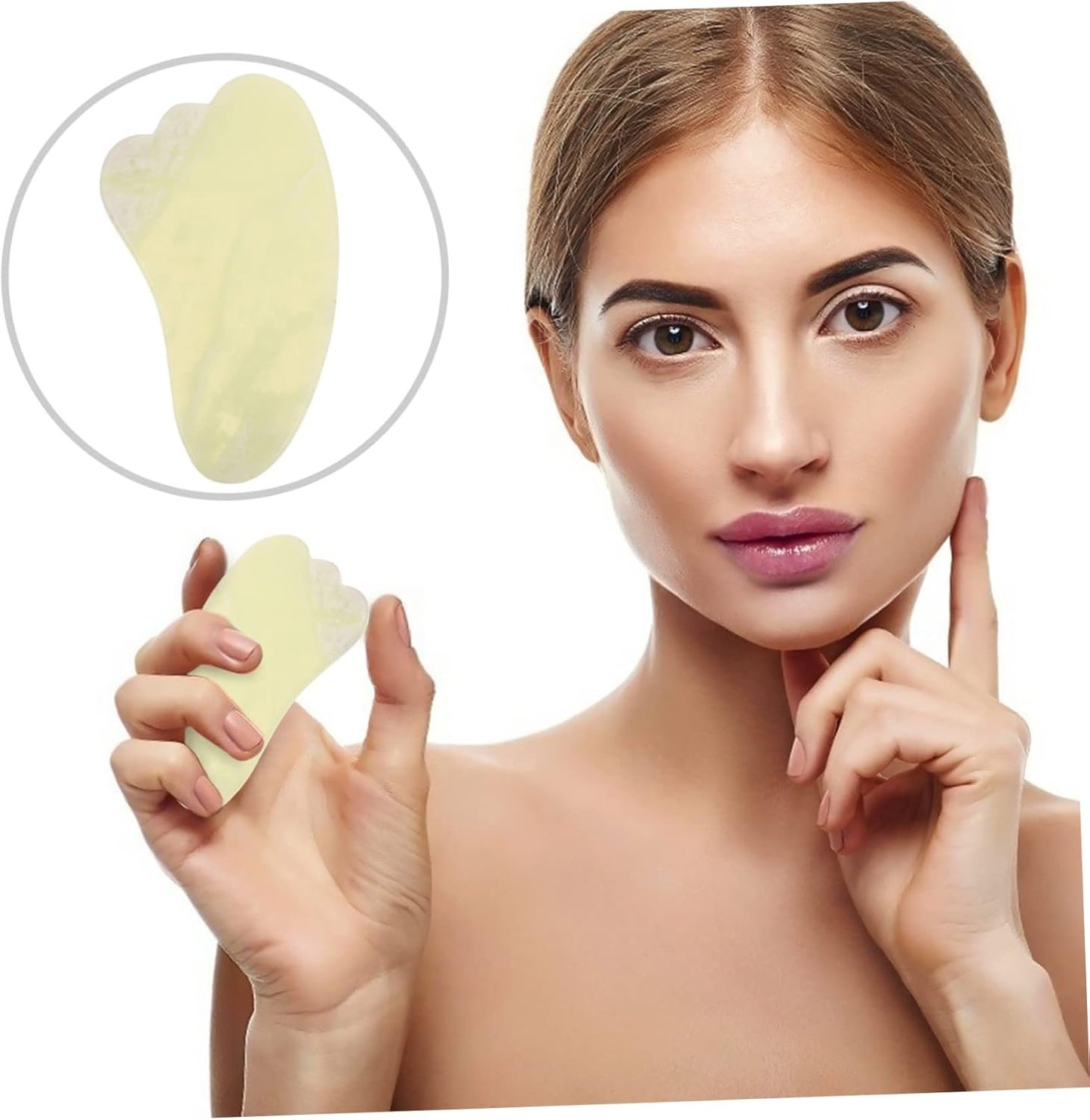 HOLIDYOYO 1Pc Jade Plate for Facial Massage Lightweight and Compact Massage Tool for Women for Tension Reduce