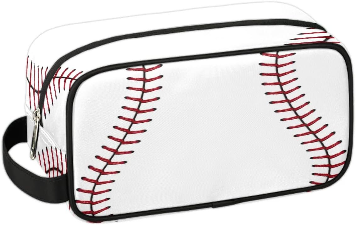 Baseball Hanging Toiletry Bag,Travel Hygiene Kits for Boys Mens,Waterproof Makeup Carry-on Bags,Cosmetic Bag,TSA Approved Shave Dopp Kit for Toiletries Shower Bathroom Accessories Gifts, standard,