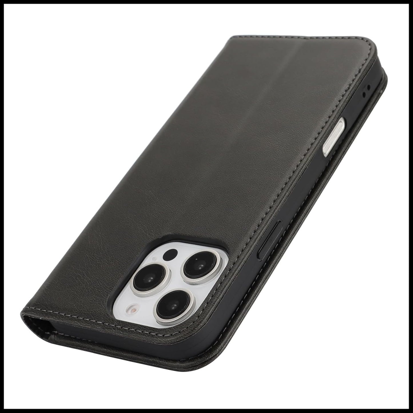 FROLAN for iPhone 16 Pro Wallet Case with Card Holder, Premium PU Leather Credit Slot Flip Folio Book Drop Protection Shockproof Phone Cover for iPhone 16 Pro 6.3 Inch (Black)