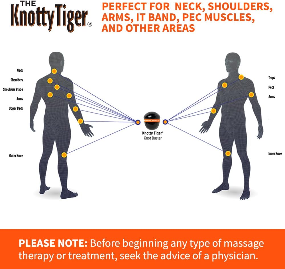 Tiger Tail Knotty Tiger Knot Buster Massage Ball Tool Delivers Elbow Deep Pressure Relieving Hands Fingers Thumbs from Fatigue