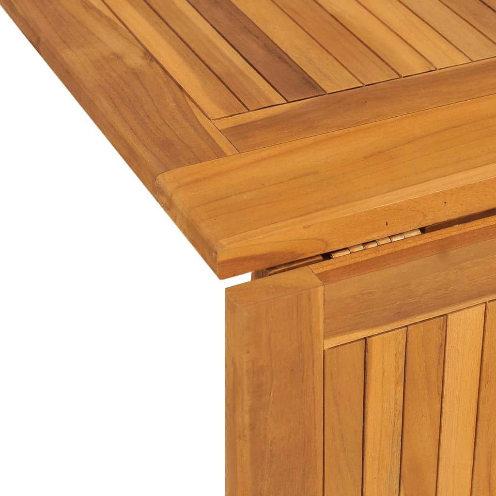 vidaXL Solid Teak Wood Folding Butterfly Garden Table - Versatile Outdoor Dining Furniture with Sturdy Tabletop and Foldable Design for Space Saving