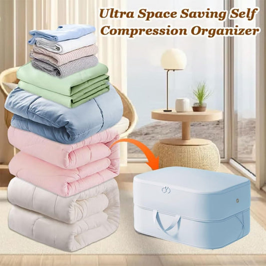 Implicationi Compression Organizer, Implicationi Ultra Space Saving Self Compression Organizer,Peliaral Compressions Organizers,Storage Bag for Blankets Comforters (Yellow, L)