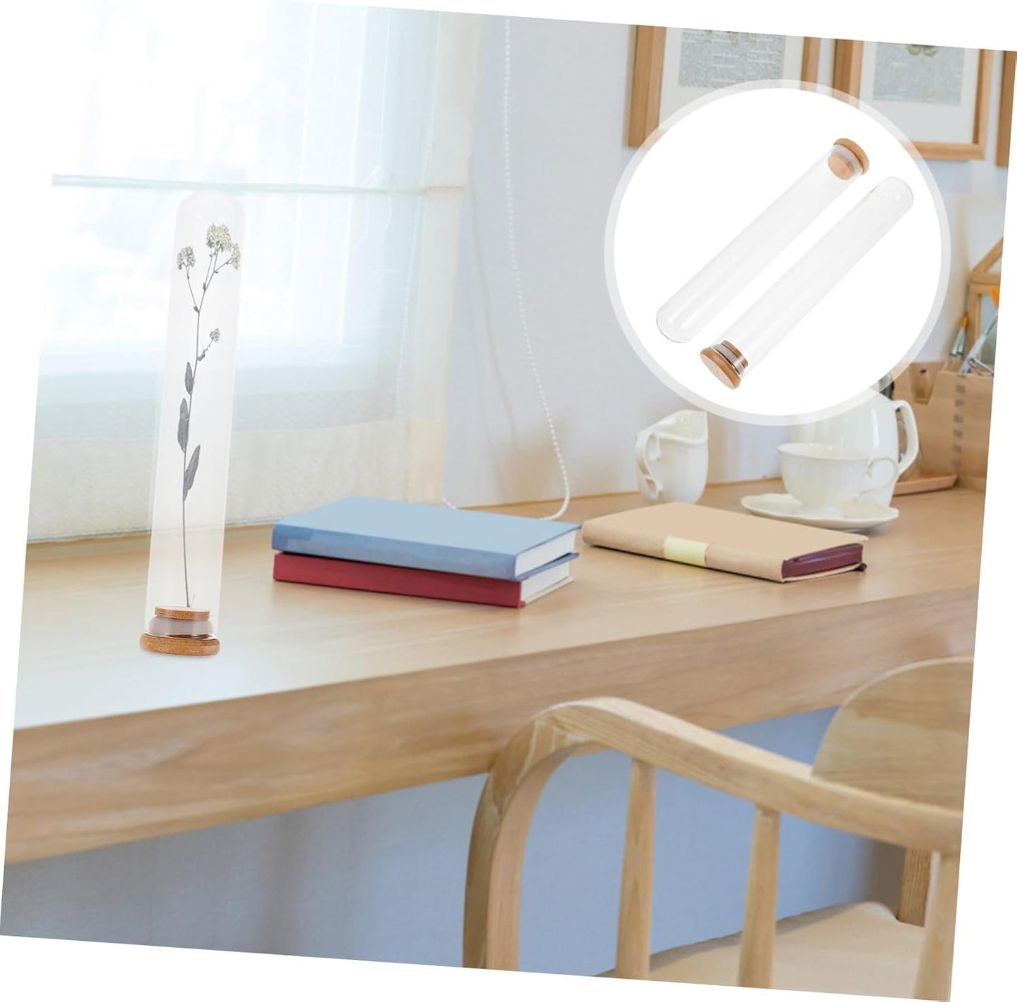Alipis 2 Pezzi Flacone per provette Tubi arredamneto casa oggettistica casa Home Decoration Portaoggetti Copertura Floreale conservata Copertura Floreale Trasparente Bicchiere Transparent