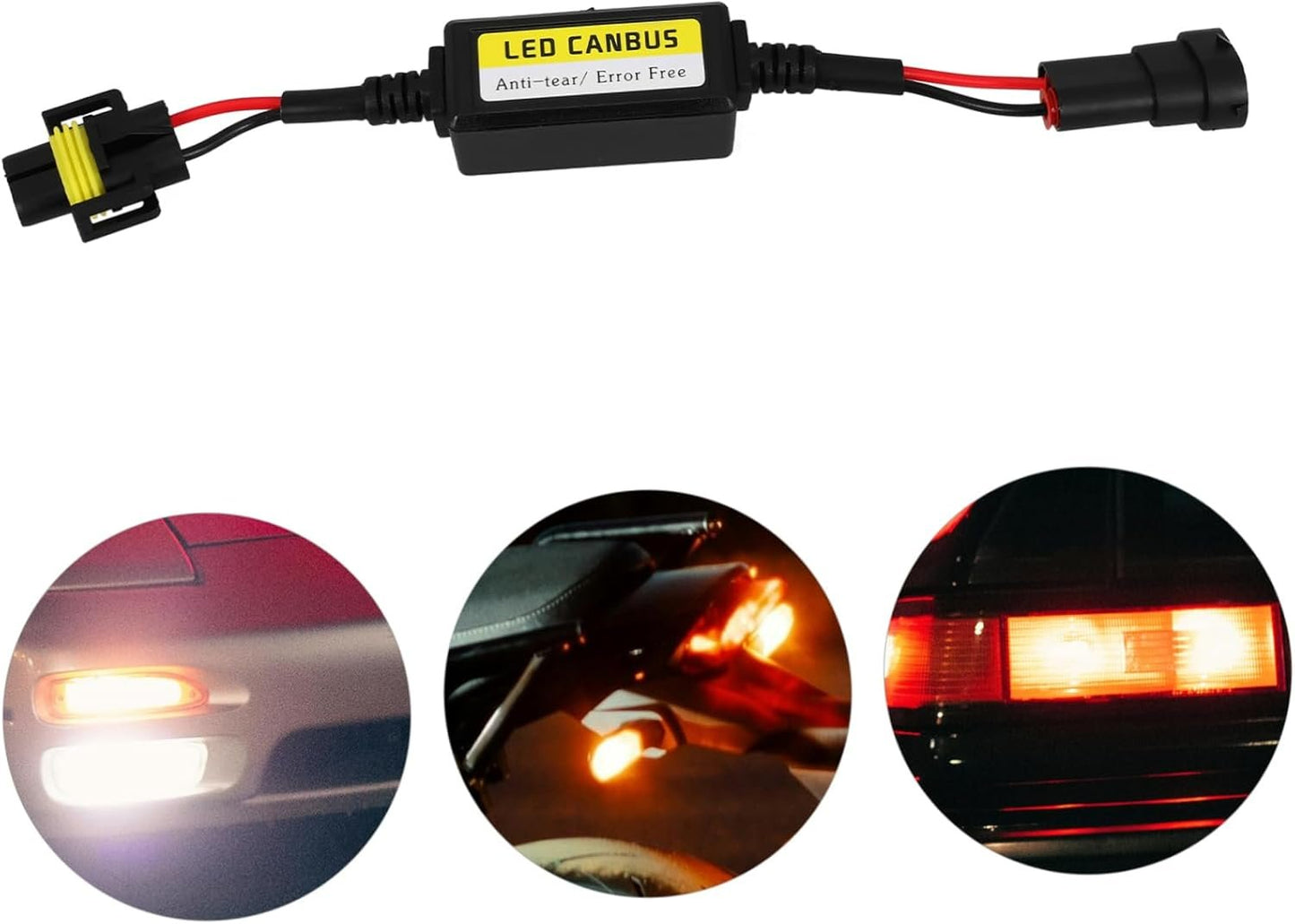 IMIKEYA Car LED Headlight Decoder EMC Filtering Technology Compatible with Prevents Flickering