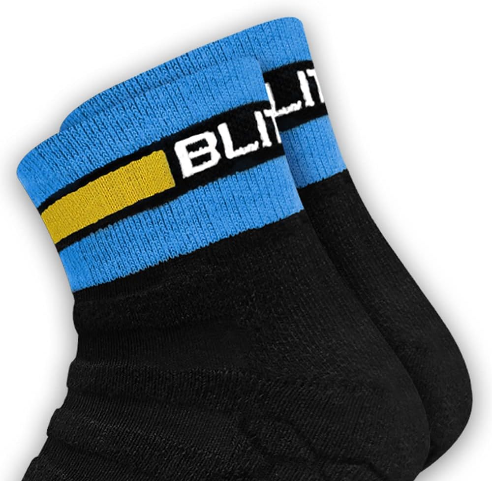 BLITZSOX Hi-Tech Performance Athletic Quarter Socks for Men Women (Running, Workouts & Fitness Training), Pack of 3
