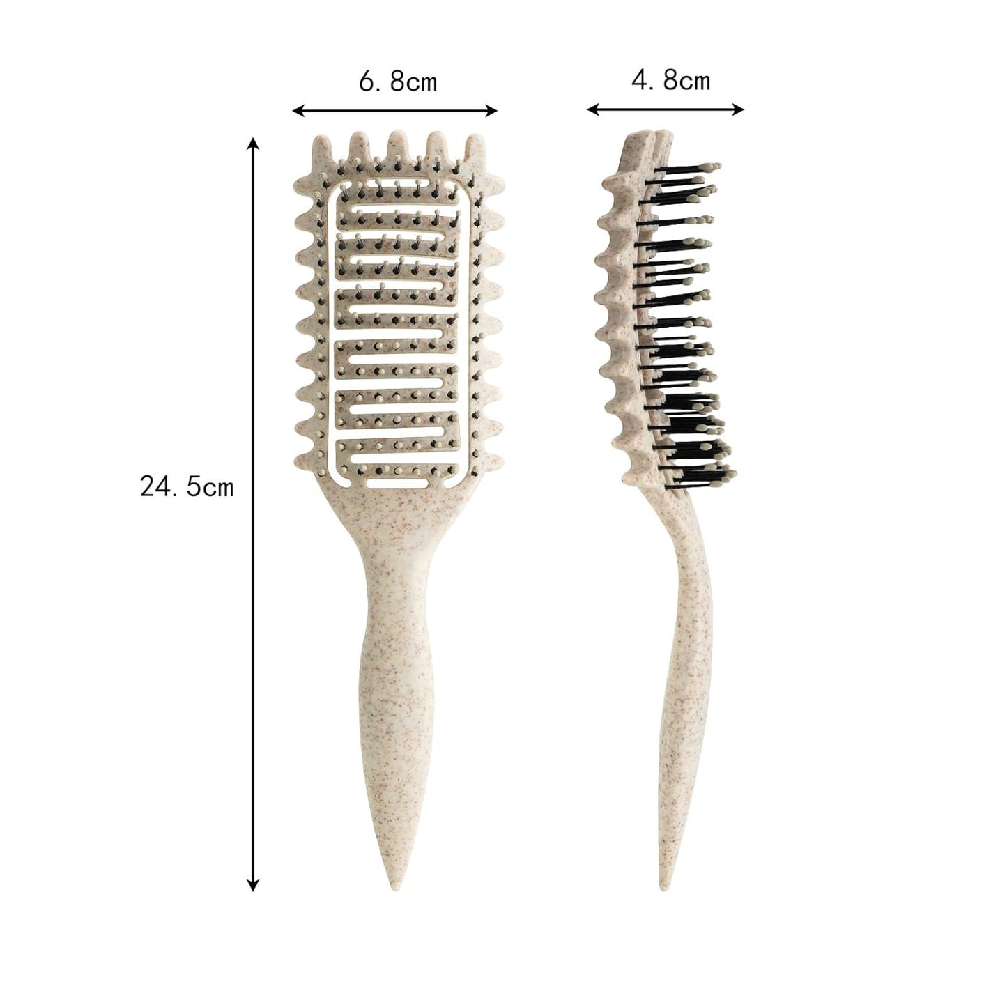 Curl Defining Brush,2024 Curly Hair Brush,Vented Hair Brush for Detangling, Shaping and Defining Curls For Women and Men Less Pulling (Pink Black)