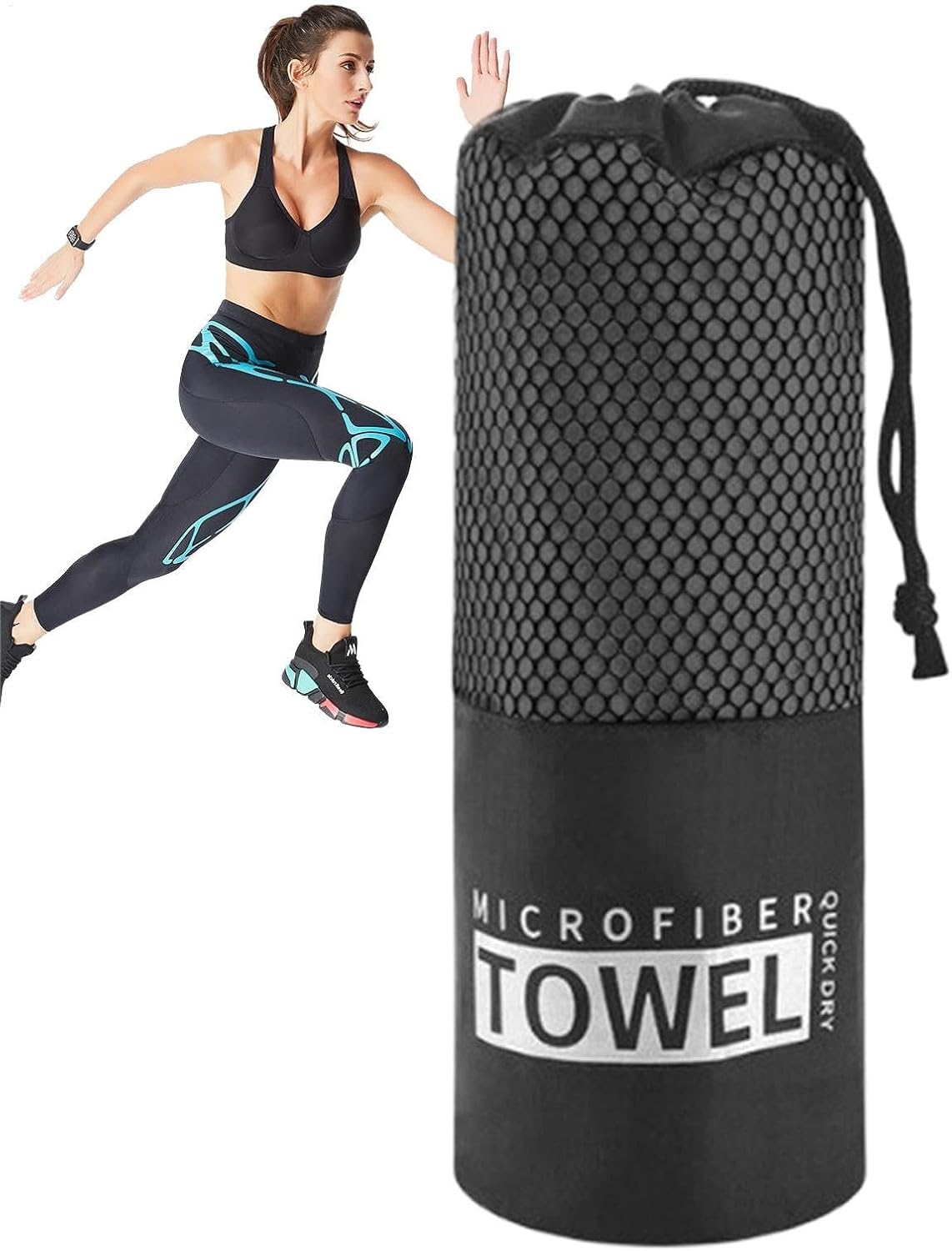 Quick Drying Beach Towel, Quick Dry Microfiber Bath Towel Workout Gear, Portable Washing Cloth, Camping Accessories, Sandproof for Exercise, Fitness, Travel
