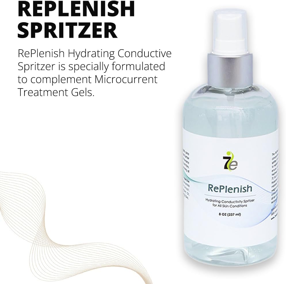 7E Wellness MyoLift RePlenish Spritzer – Hydrating Mist for Microcurrent Therapy – Reactivates Conductive Gel, Enhances Conductivity, Soothes & Moisturizes Skin (8oz / 236ml)