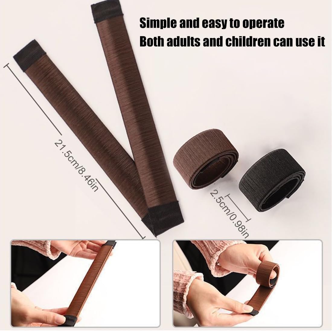 2 Pieces Easy Hair Buns, French Twist Hair Accessories Donuts Magic Bun Maker for Girls and Women