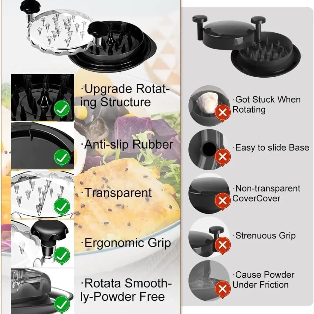 TOOLTROVE Chicken Shredder Tool Twist Meat Grinder & Meat Tenderizer Cool Kitchen Gadgets Meat Shredder Tool Twist with Anti-Slip Mat BPA Free Chicken Breast Shredder Meat Chopper Kitchen Tools