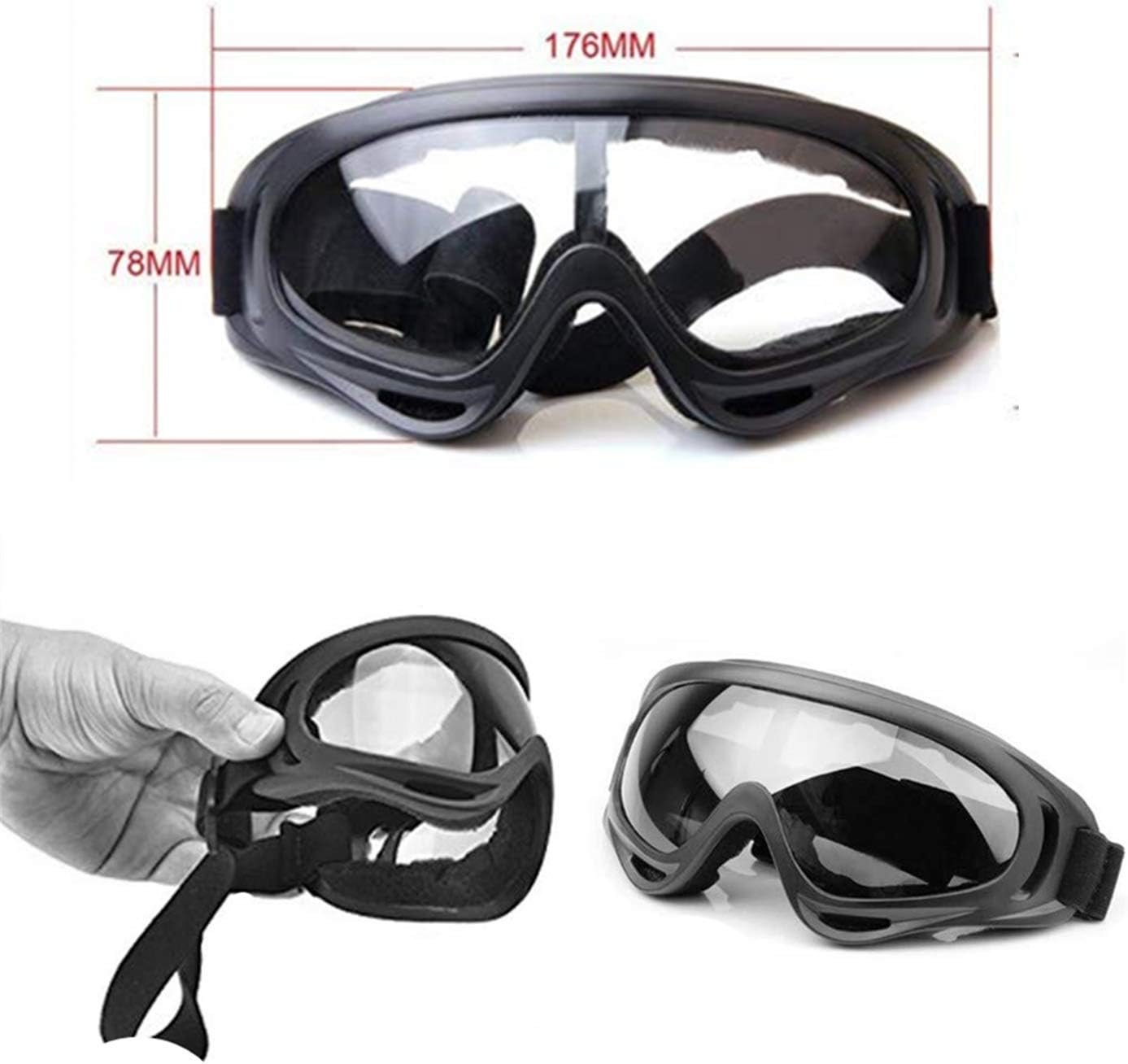 Children’s Safety Glasses-3 Pack of Kids Outdoor Game Protective Goggles Safety Goggles Eyewear for Nerf N-Strike Elite Gun Toy Gun Game Eye Protection & Laboratory Work Safety Glasses