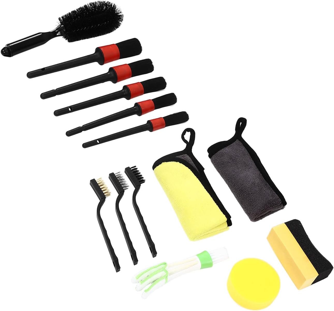 14pcs Car Detailing Brush Auto Detail Cleaning Tool Set Kit for Interior Exterior