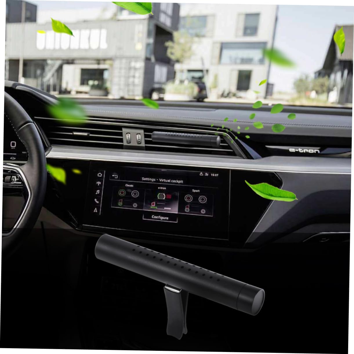 Alipis Car Aromatherapy Stick Fragrance Diffuser Stylish Black Car Air Freshener with Aroma Control and Replacement Stick Essential Oil Diffuser for Vent Clip