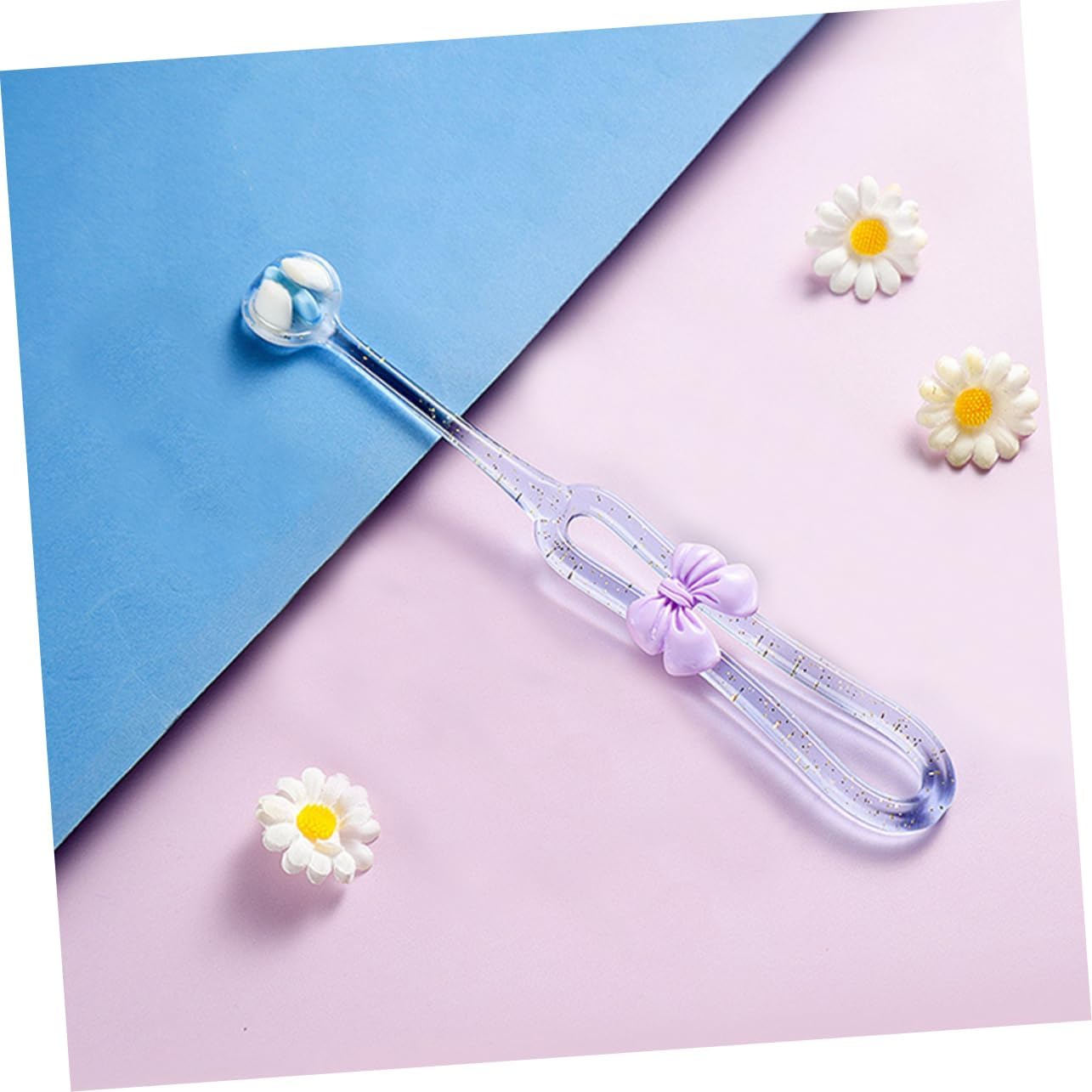 DRESSOOS 3pcs Three Sided Girl Toothbrush: Three Bristles For Kids Soft And Gentle For Complete Tooth And Gum Care For Ages Cleans All Sides