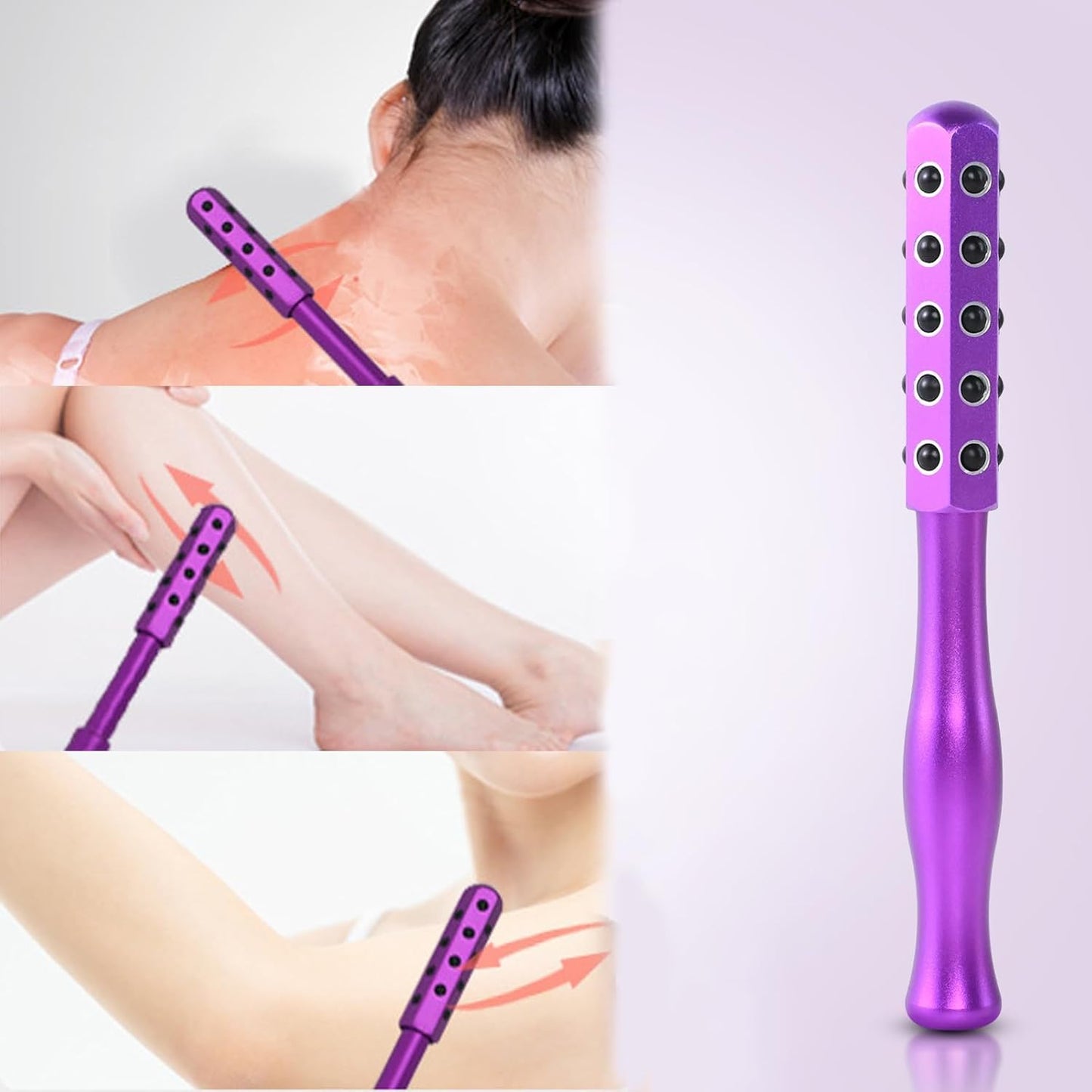 Elarique Glow Sculpting - Beauty Roller, Germanium Stone Uplifting Face Massager Roller, Beauty Rolleres for Face, Eye, Chin Neck Skin Care Anti Aging Wrinkles Reduces (Purple,1pc)