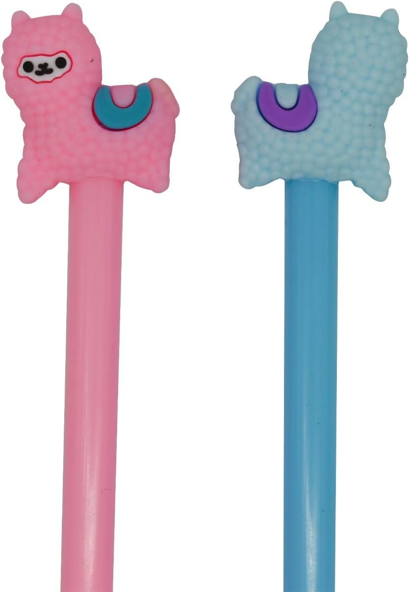 Maydahui 12PCS Alpaca Gel Pen Cartoon Sheep Llama Animal Pens Cute Colorful Writing Pen Black Ink for School Office Stationery Supplies