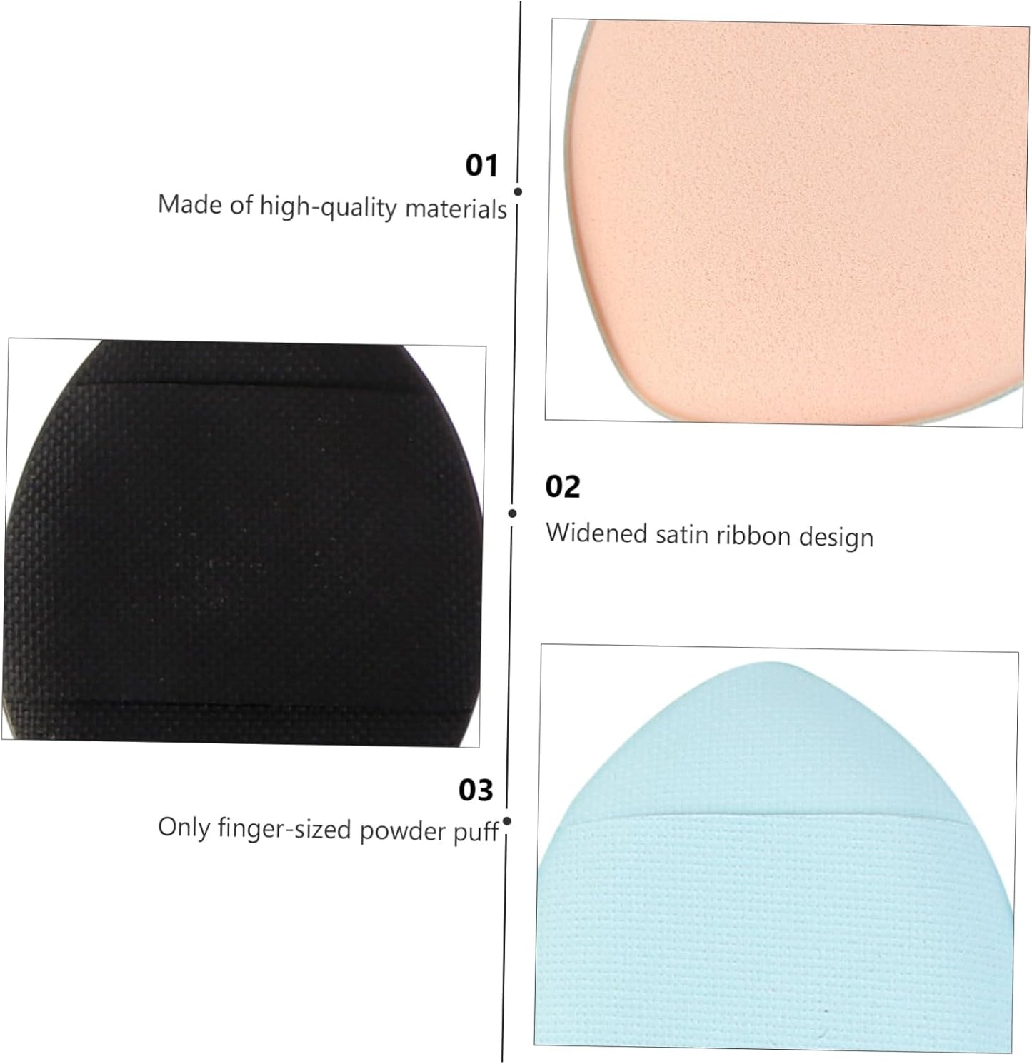 VICASKY 6 Pieces Mini Soft Cosmetic Pillow Sponges for Foundation and Powder Application Make Up Accessories for Thin and Natural Finish