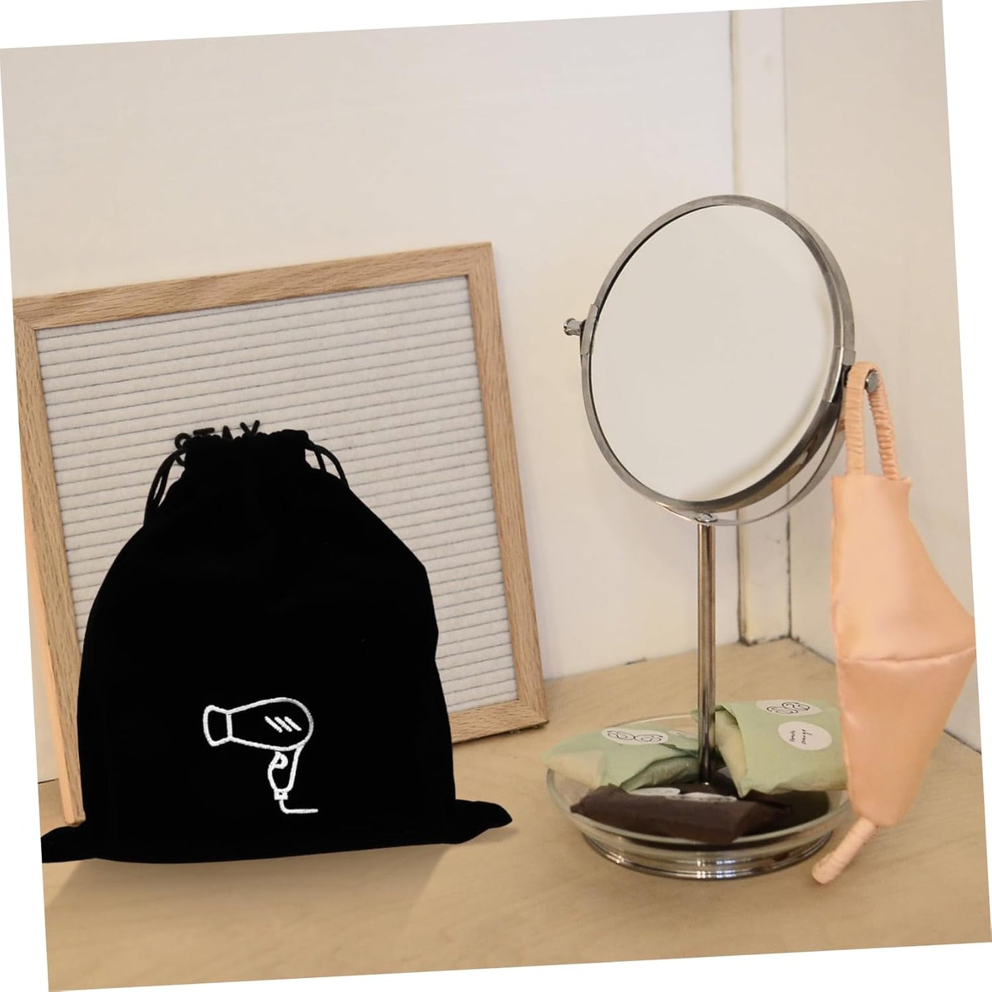 5 Pcs Hair Dryer Bag Drawstring Bag Portable Dryer Tool Bag Travel Flannel Hat